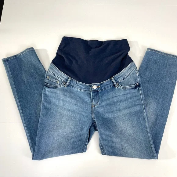 & Denim Mama Maternite’ Skinny Tapered Denim Maternity Jeans Size Small - Picture 4 of 7